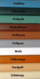 Kunststoffzaun - Farbpalette